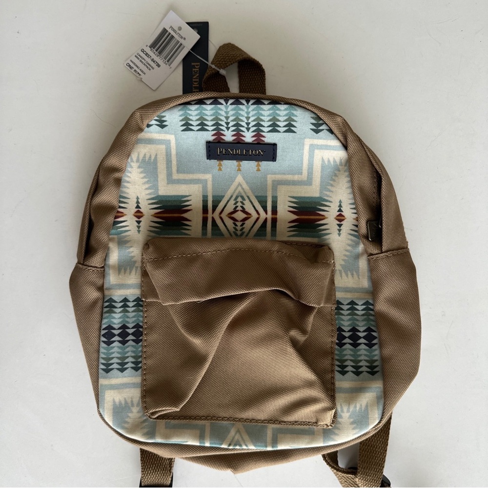 Pendleton Mini Backpack Canopy Canvas Harding Aqua Tribal Aztec Western NEW $148